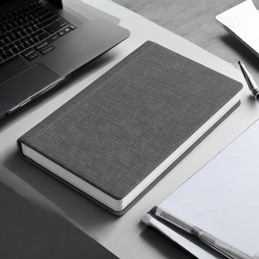 Kovanis Premium Linen Hardcover Journal - A5 Dotted Grid Notebook with 160GSM Thick Paper for Writing & Sketching