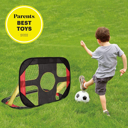 Best 2-In-1 Kids Pop Up Football Soccer Goal Net With Portable Bag