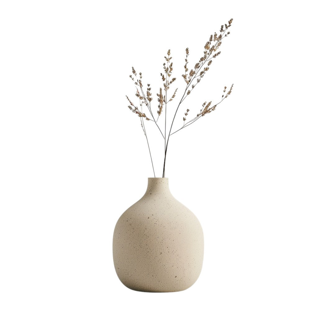 Kovanis Minimalist Geometric Ceramic Vase - Modern Nordic Matte White Flower Pot for Home Decor