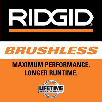 RIDGID 18V Brushless Cordless 4-1/2 in. Paddle Switch Angle Grinder with (2) 4.0 Ah Batteries, Charger, and Bag R86047B-AC93044SBN