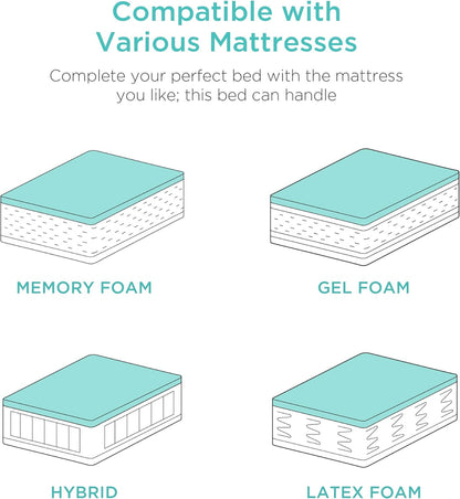 Best Choice Products Ergonomic Twin XL Size Adjustable Bed Frame, Electric Base w/Wireless Remote Control, Nightlight, Massager, 2 USB Ports