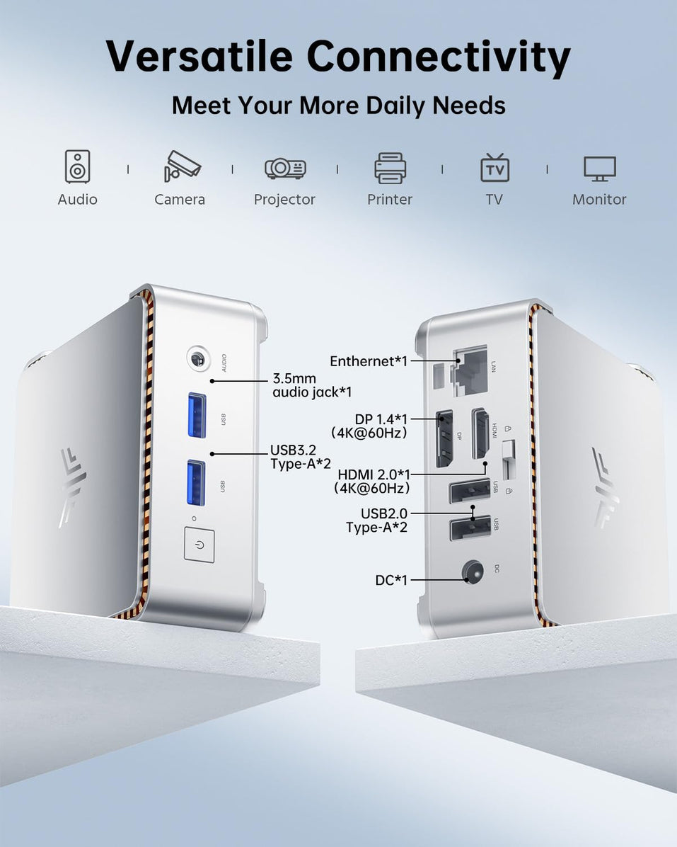 KAMRUI GK3Plus Mini PC, 16GB RAM 512GB M.2 SSD Mini Computers