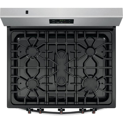 Frigidaire 30 in. 5 Burner Freestanding Gas Range in Stainless Steel FCRG3052AS