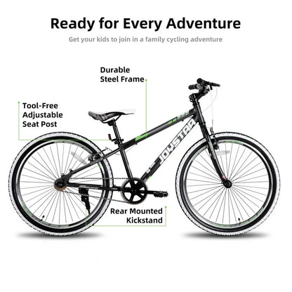 JOYSTAR Lubbock 20" 24" Kids Mountain Bike Single Speed Bicycle