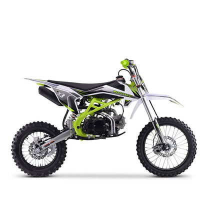 MOTOTEC X3 125CC 4-Stroke Green Gas-Powered Dirt Bike (95731462)