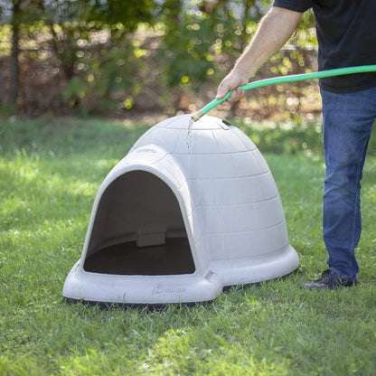 Petmate Indigo Dog House (Igloo Dog House, Made in USA with 90% Recycled Materials, All Weather Protection Pet Shelter) for XL Dogs 90 to 125 pounds, Made in USA