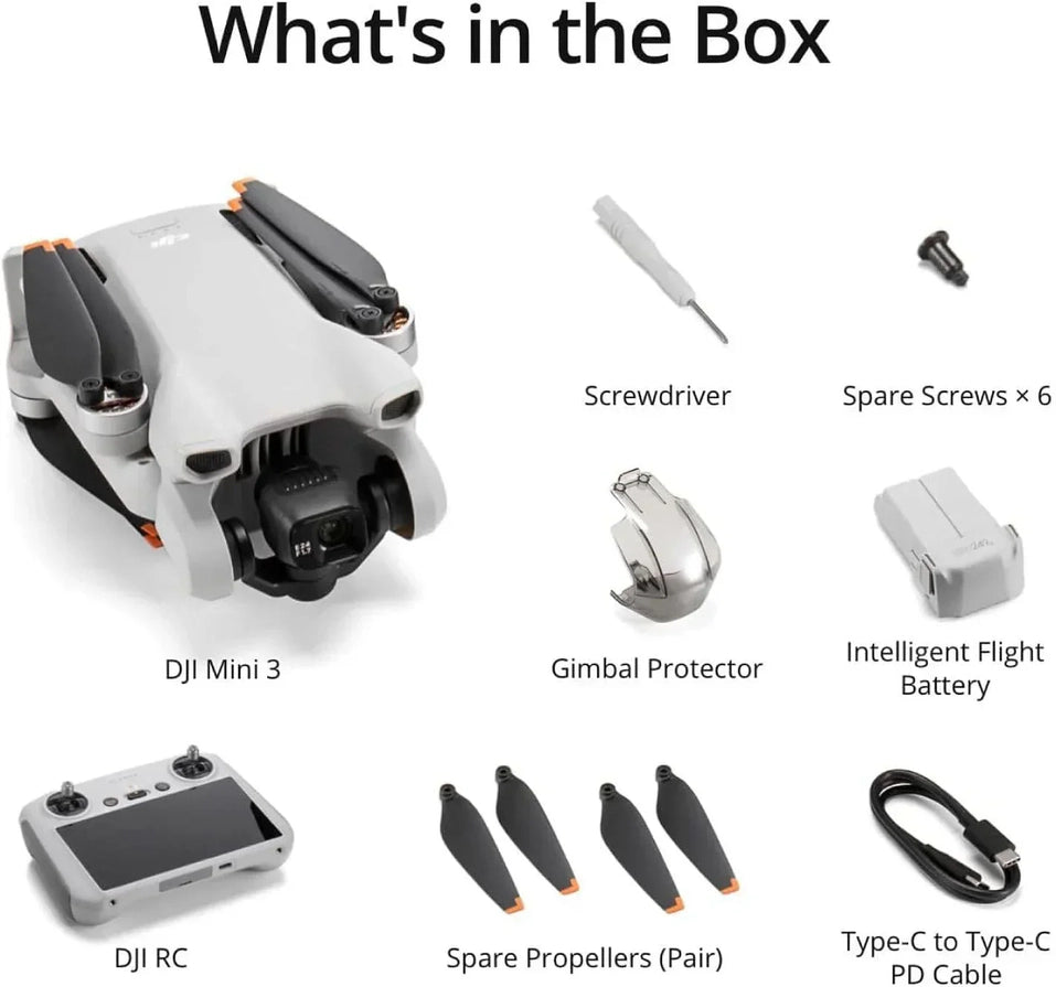 DJI Mini 3, Drones with Camera for Adults 4K, 38-min Flight Time, up to 32800ft (10km) Video Transmission, True Vertical Shooting, GPS Auto Return Integrated, Mini Drone with Camera for Beginners