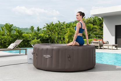 Inflatable Hot Tub Spa (71" x 26") | Portable Hot Tub with 2 Covers (1 Energy-Efficient Thermal Cover and 1 Standard Cover) | Fits Up to 2-4 Persons | Black