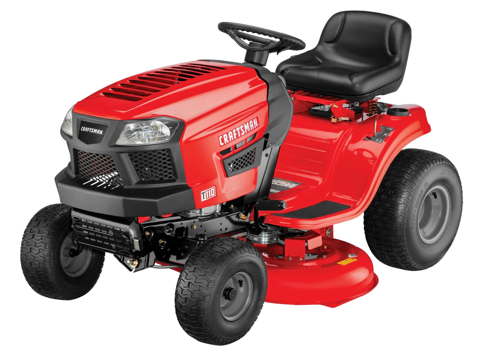 Craftsman T110 42-in Riding Lawn Mower 17.5 HP Briggs & Stratton Engine 7-Speed Transmission Model 13AN77XS093