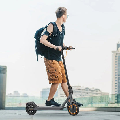Electric Scooter, 350W/500W Powerful Motor, 8.5"/10" Solid Tires, 19/22Mph, 28/21/12 Miles Range,Dual Braking
