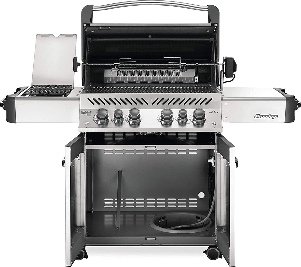 Napoleon P500RSIBPSS-3 Prestige 500 RSIB Propane Gas Grill, sq. in + Infrared Side and Rear Burner, Stainless Steel