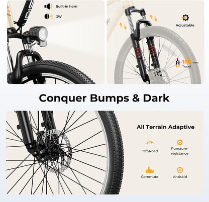 Eb5 Electric Bike 500W Motor 40Miles 20Mph