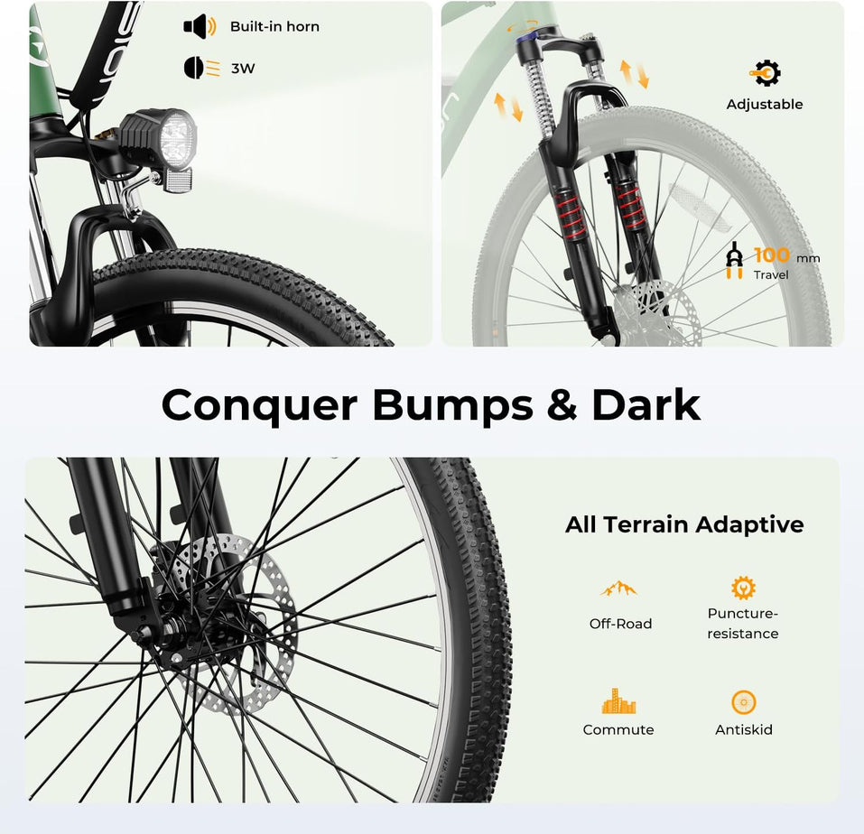 Eb5 Electric Bike 500W Motor 40Miles 20Mph