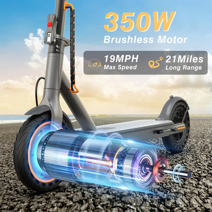 Electric Scooter - 350W/500W Motor, 22 Mph Top Speed