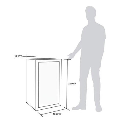 Beverage Refrigerator Cooler | 126 Cans Free Standing with Right Hinge Glass Door